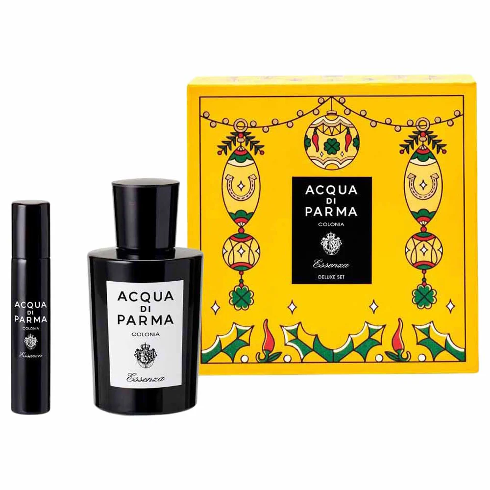 The Acqua Di Parma luxury mens cologne set in a sleek black box