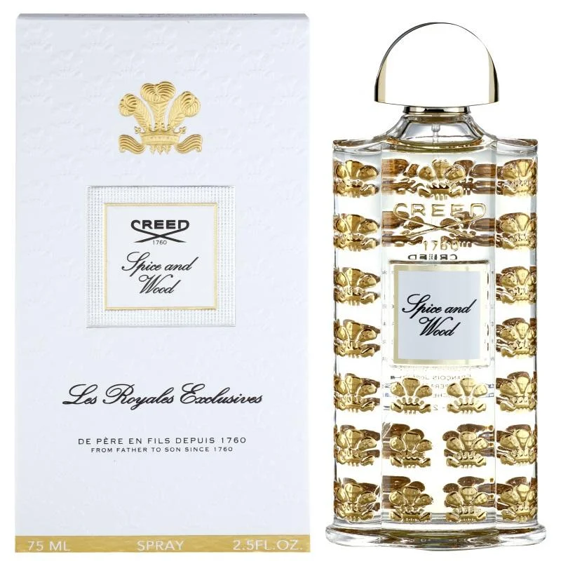 The elegant Pochet glass bottle of this luxury woody spicy perfume from the Les Royales Exclusives collection