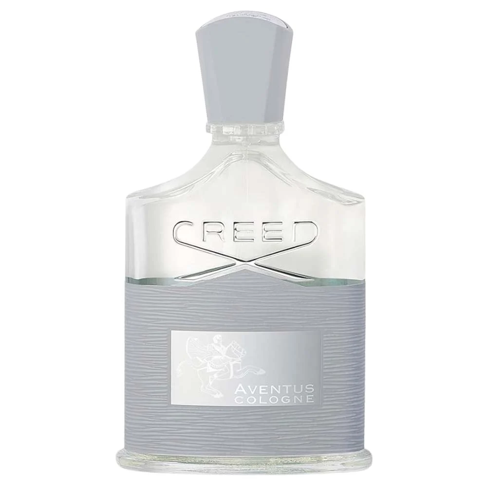 A sleek bottle of Creed Aventus Cologne on a marble surface