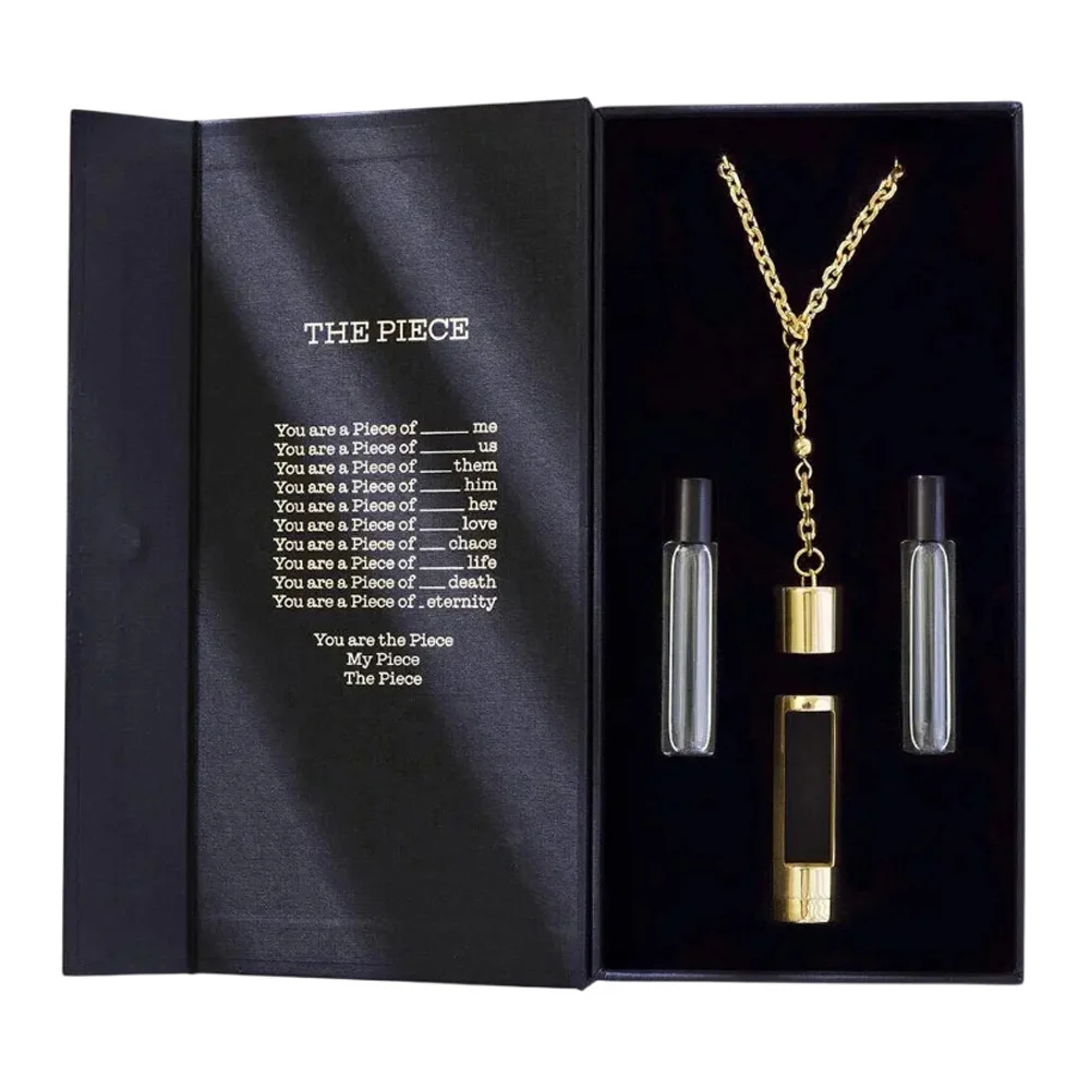 NCP 701 Leather & Vetiver gift set with gold necklace and ampoules