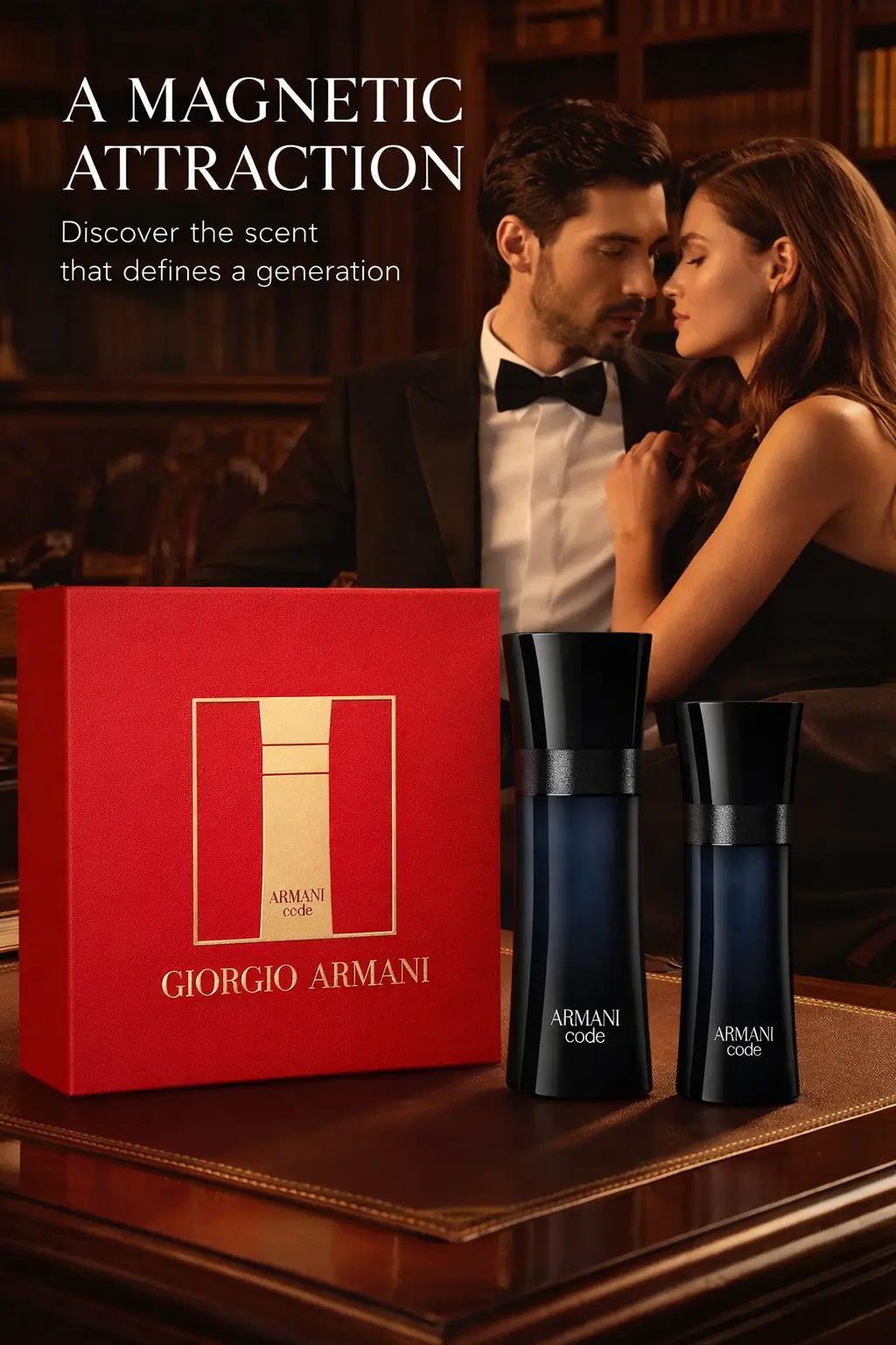 The warm glow of amber and tonka essence in the glass bottles