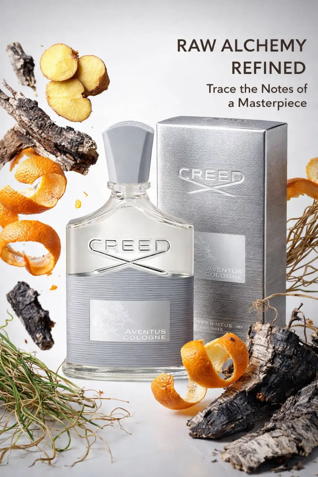 A tailored masculine silhouette expressing the polished mood of Aventus Cologne