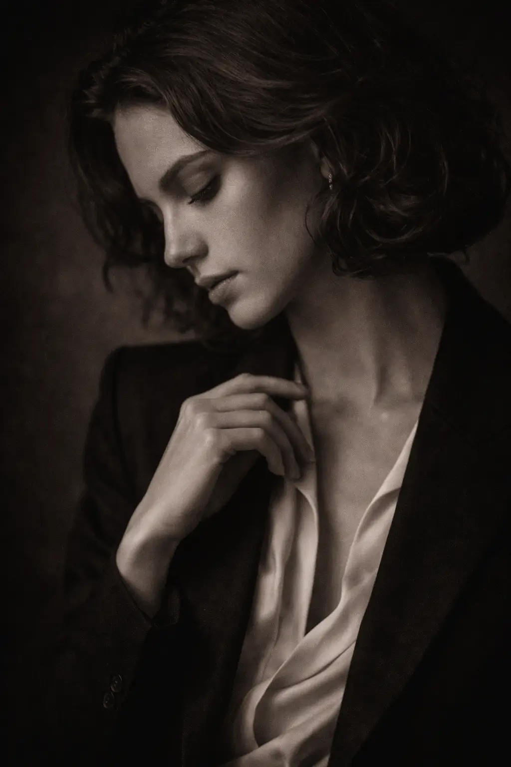 Editorial beauty portrait for ritual draft