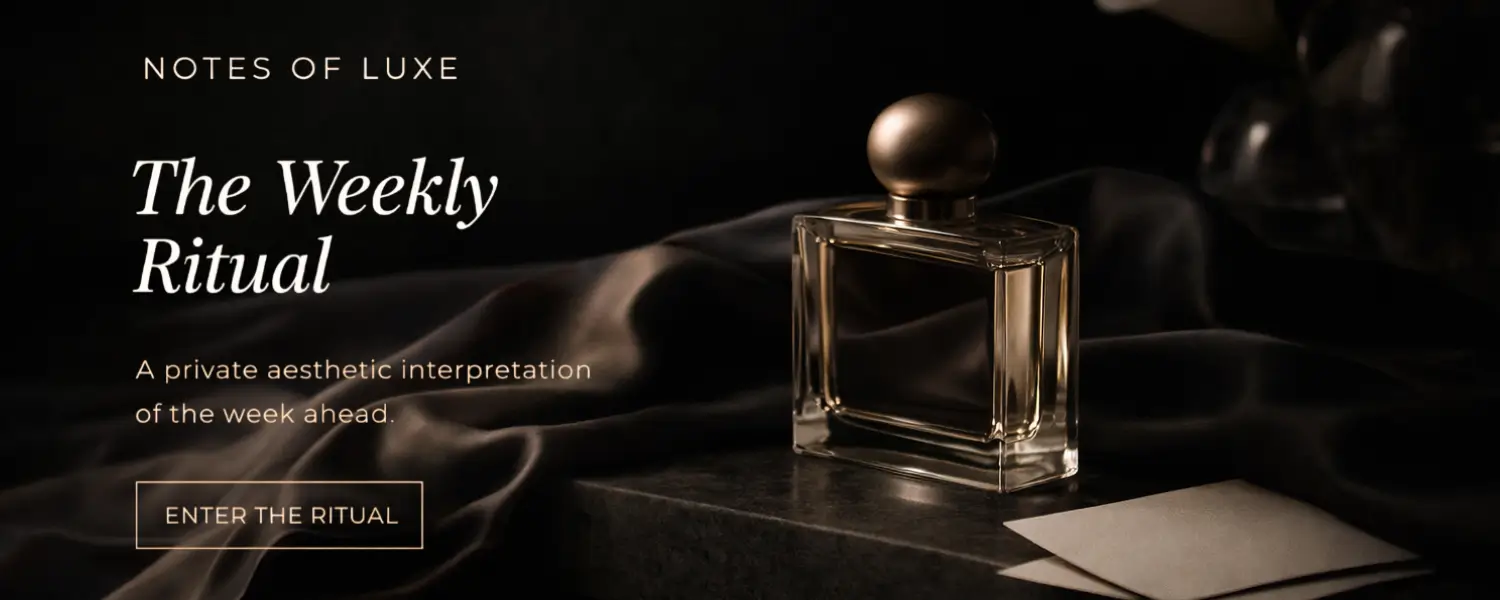 Editorial banner for The Weekly Ritual by Notes of Luxe