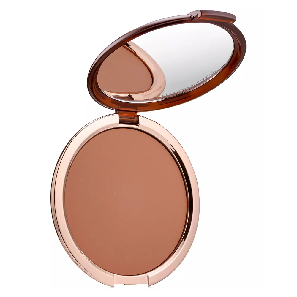The Estée Lauder Bronze Goddess Powder Bronzer in its signature compact