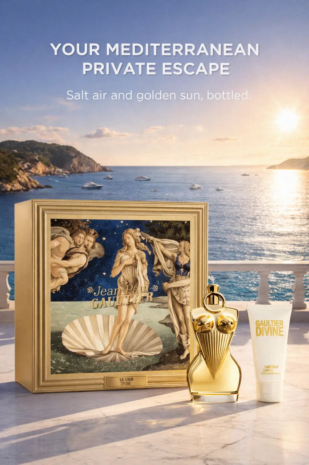 Luxury marine gourmand routine