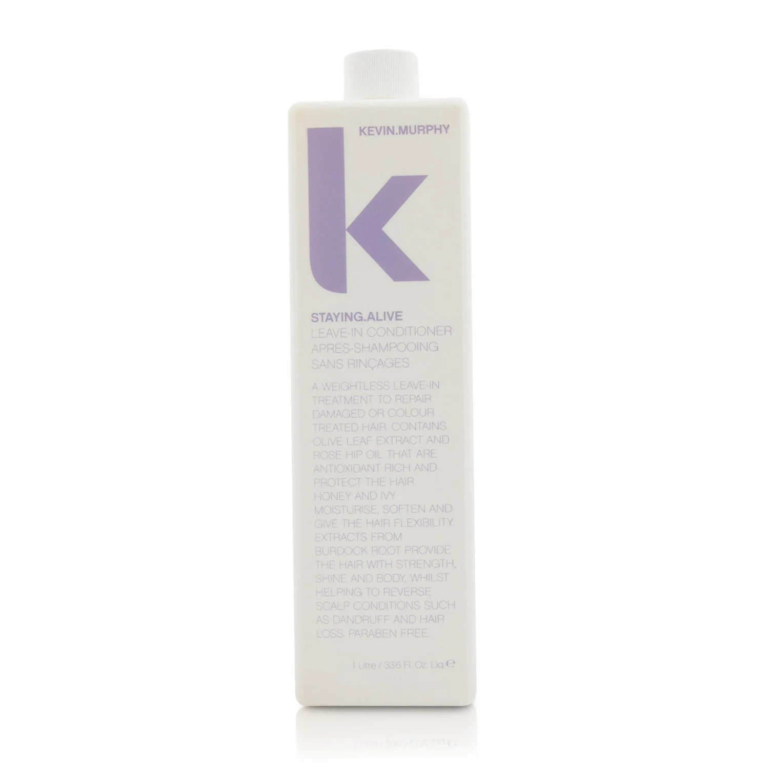Kevin Murphy Staying.Alive hair treatment bottle on a clean background