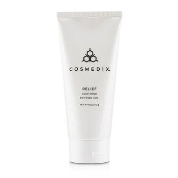 The COSMEDIX Elite Relief Soothing Peptide Gel bottle on a clean background