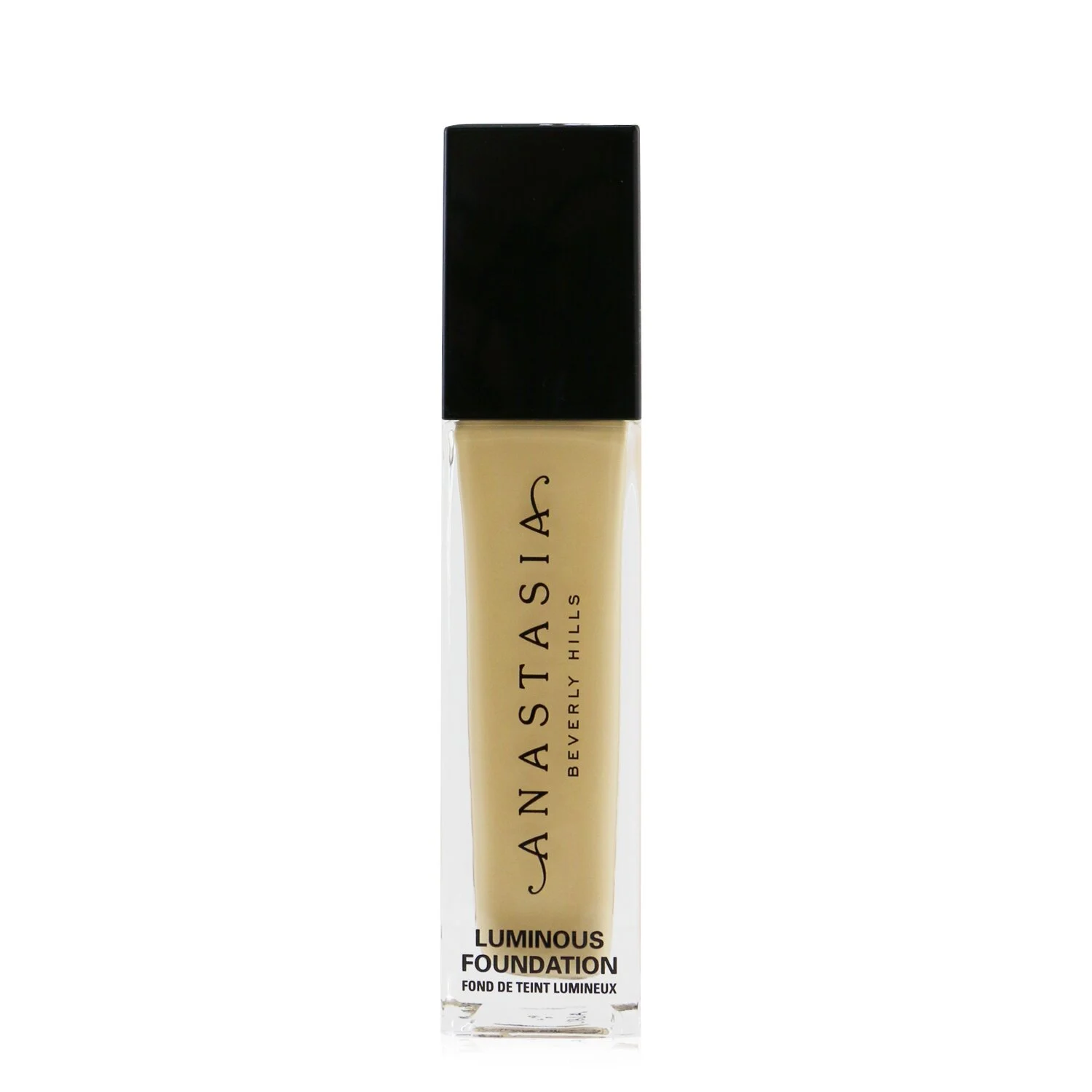 Anastasia Beverly Hills Luminous Foundation bottle on a vanity