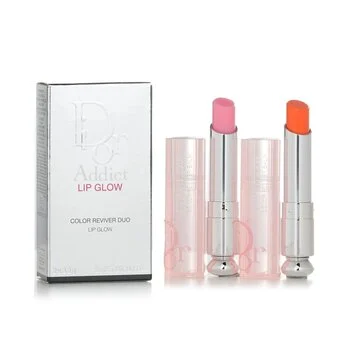The Dior Addict Lip Glow Duo Set in Pink and Coral