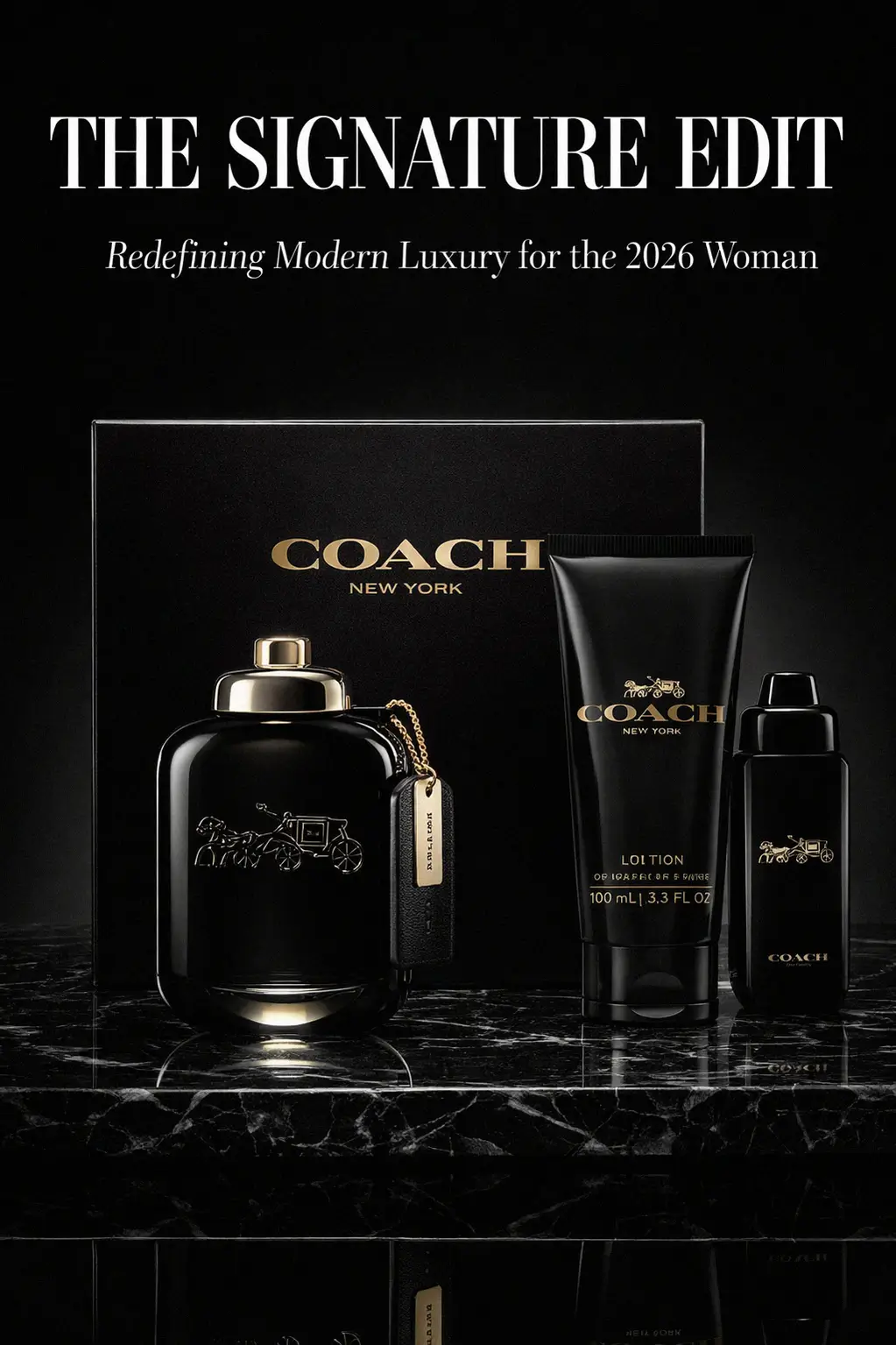 Three piece scent layering essentials including body lotion and travel spray