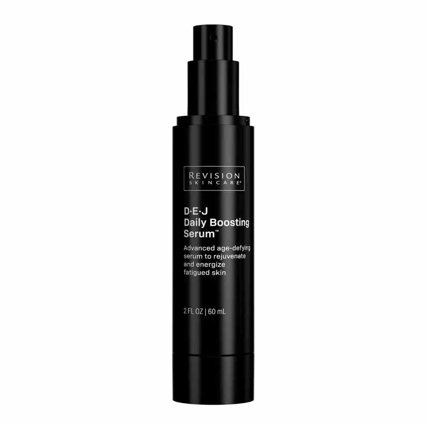 Revision Skincare D.E.J Daily Boosting Serum on a minimalist vanity