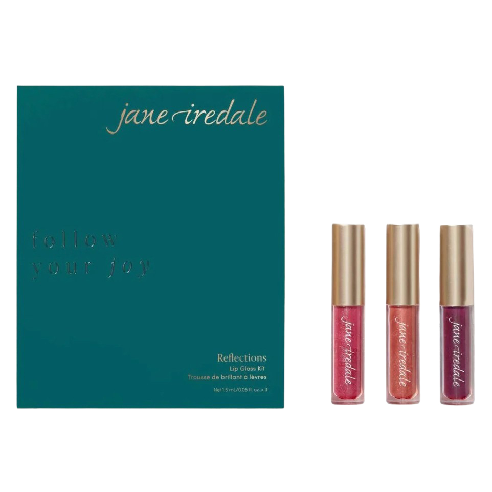 The jane iredale Reflections Lip Gloss Kit featuring three shades