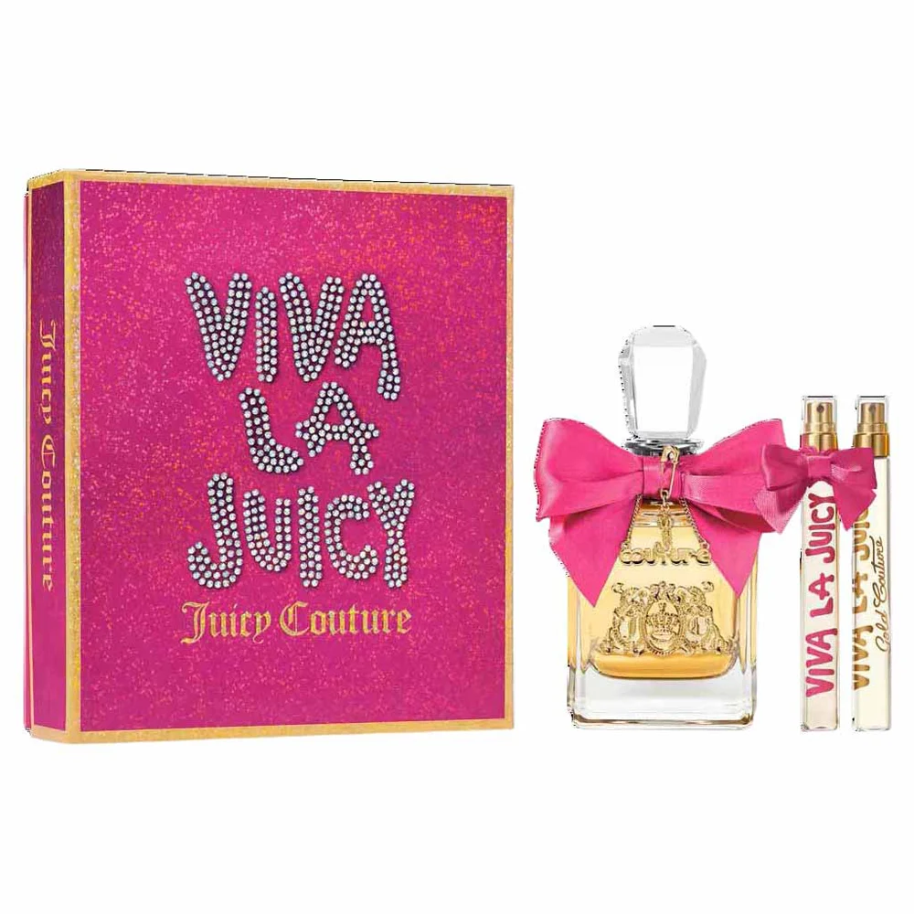 Viva La Juicy Eau de Parfum 3-Piece Gift Set with bottle and spray pens