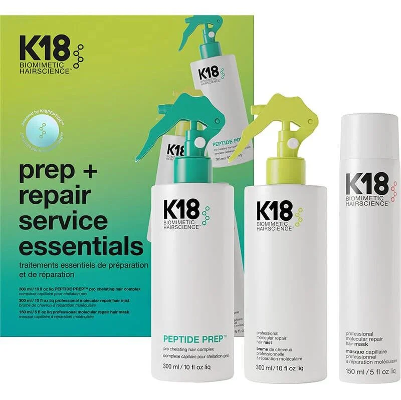 K18 Prep+Repair Service Essentials Kit professional hair care set
