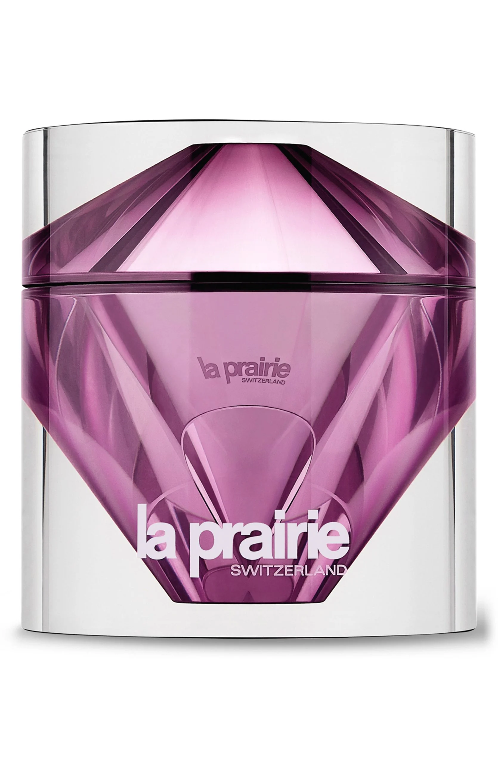 La Prairie Platinum Rare Haute-Rejuvenation Cream in its luxury silver jar
