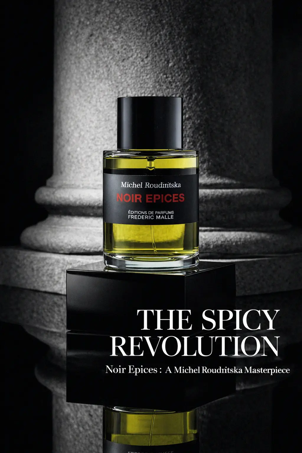 A refined display of spices and perfume
