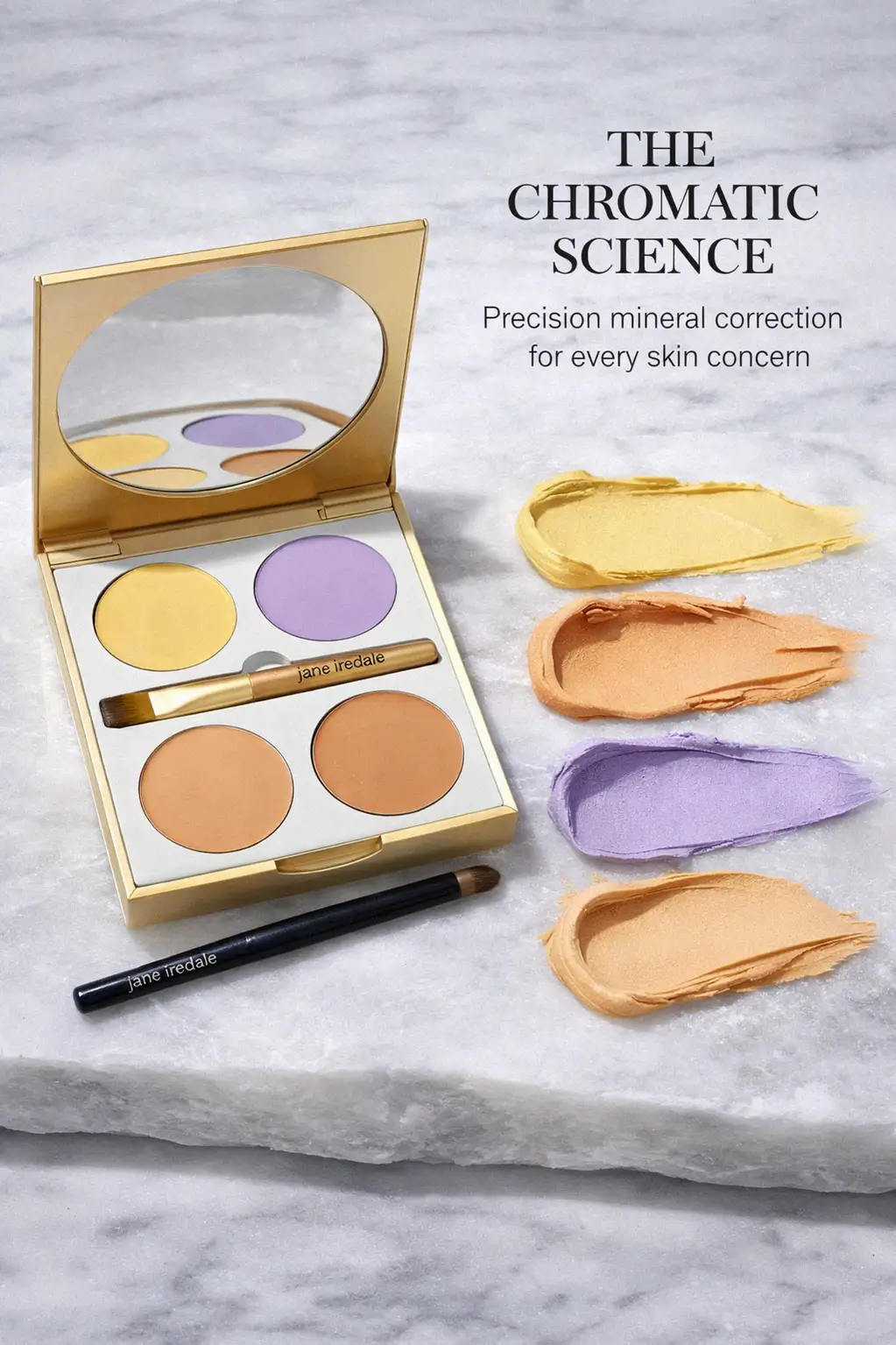 Close up of a luxury makeup compact for a flawless finish