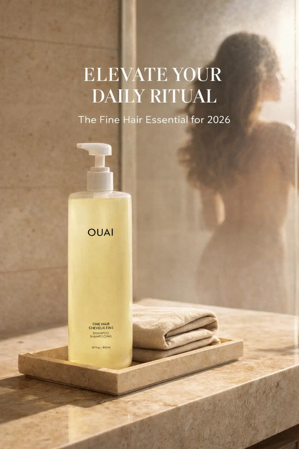 A polished hair routine featuring Ouai