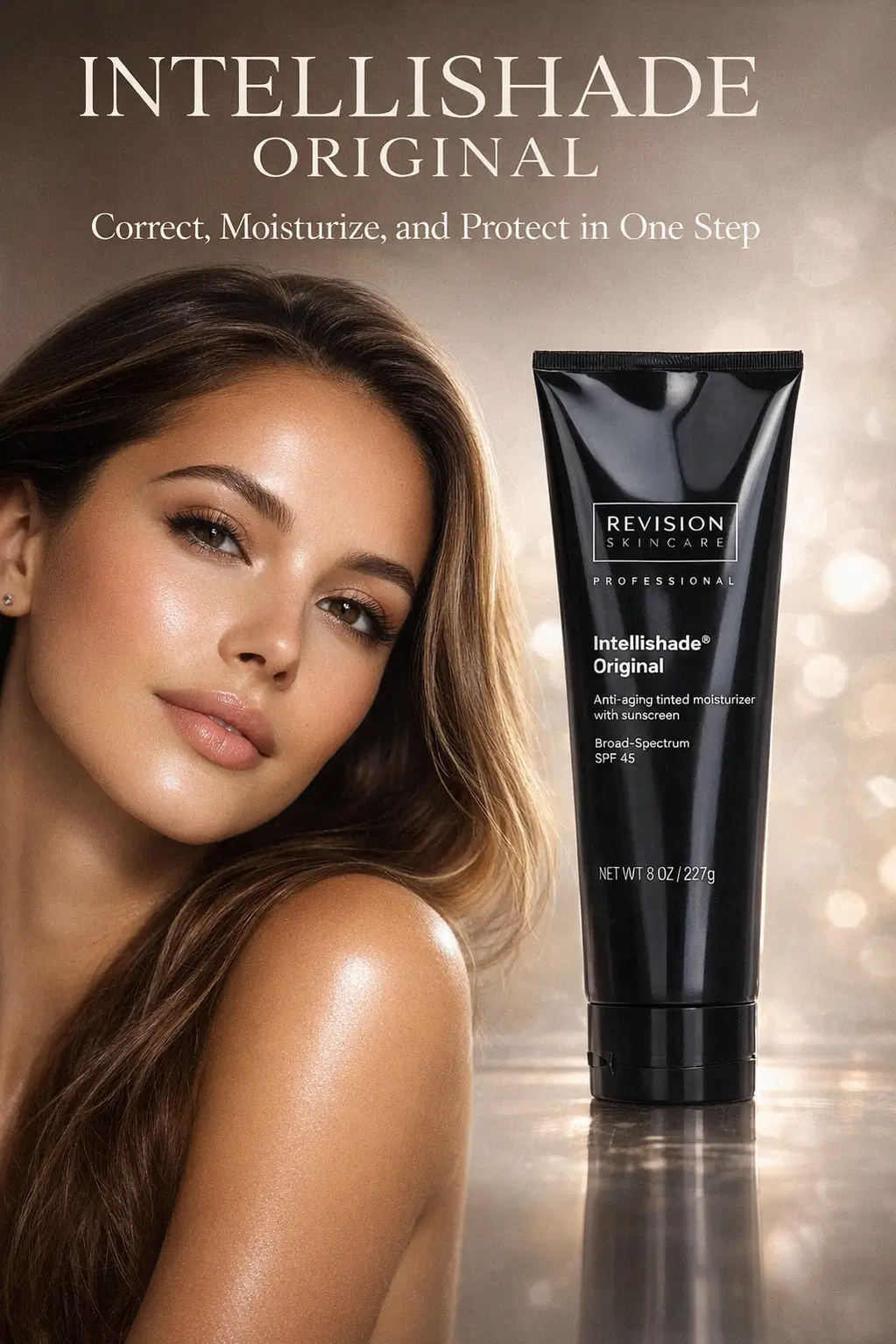 Close up of the radiant finish of the tinted moisturizer