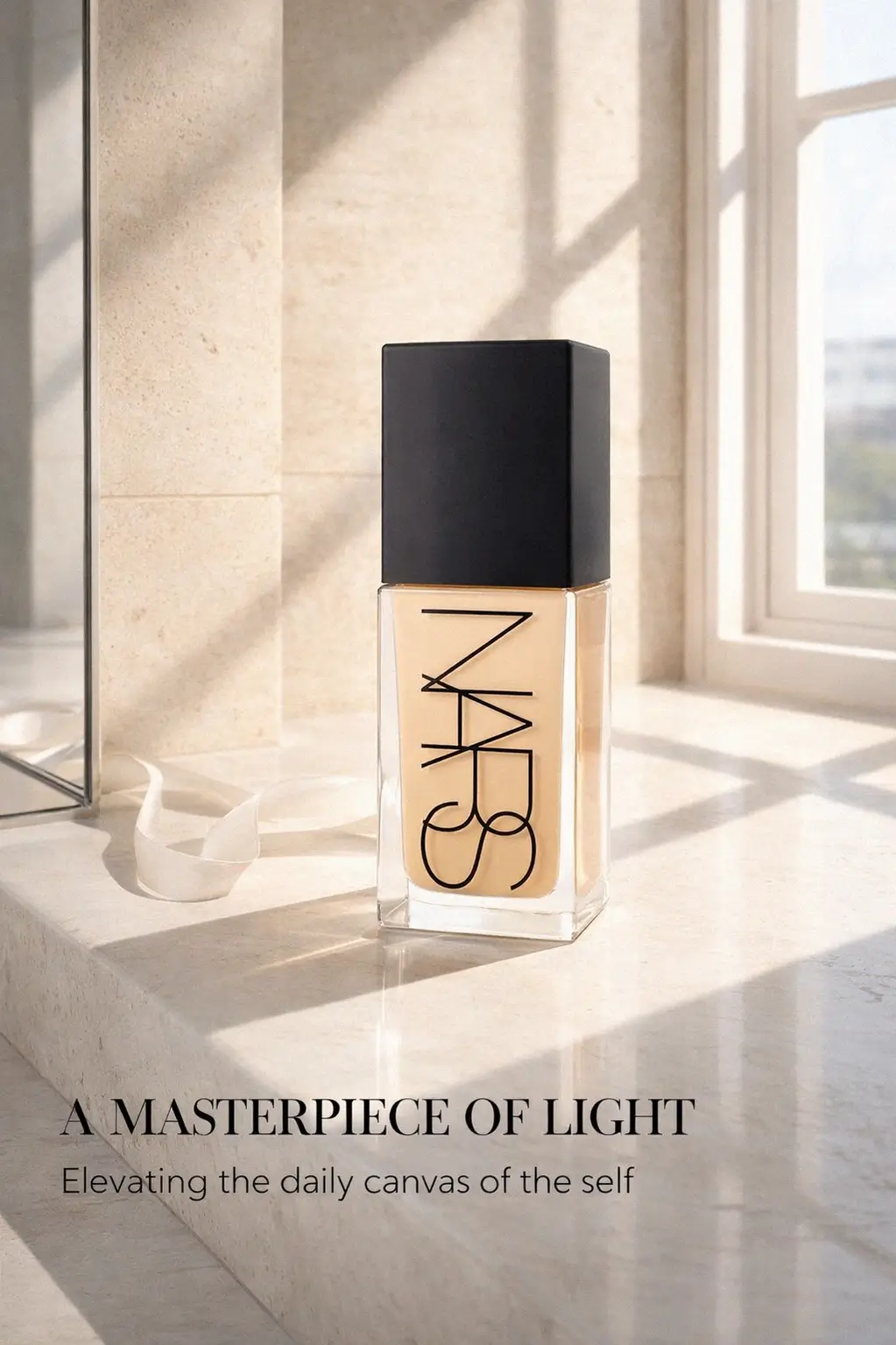 The fluid texture of a high-end foundation