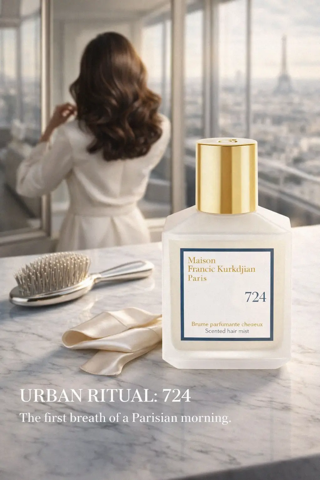 Close up of the Maison Francis Kurkdjian 724 Scented Hair Mist spray nozzle