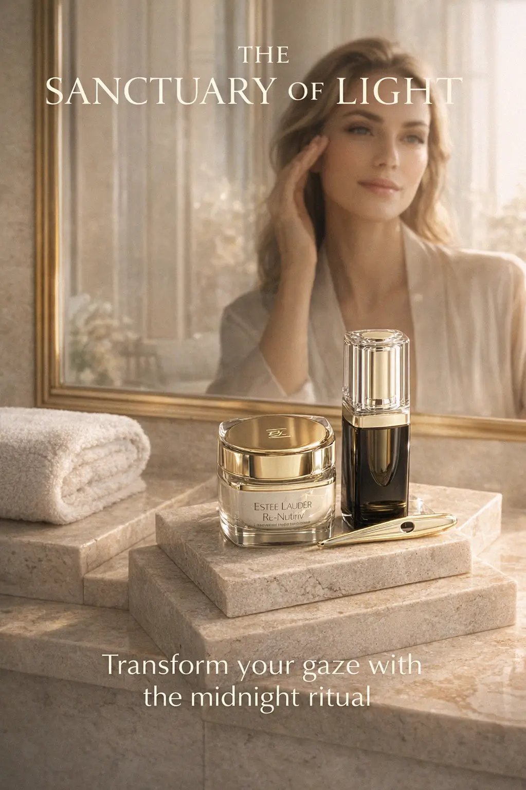 Close up of Re-Nutriv Eye Balm and Night Serum texture