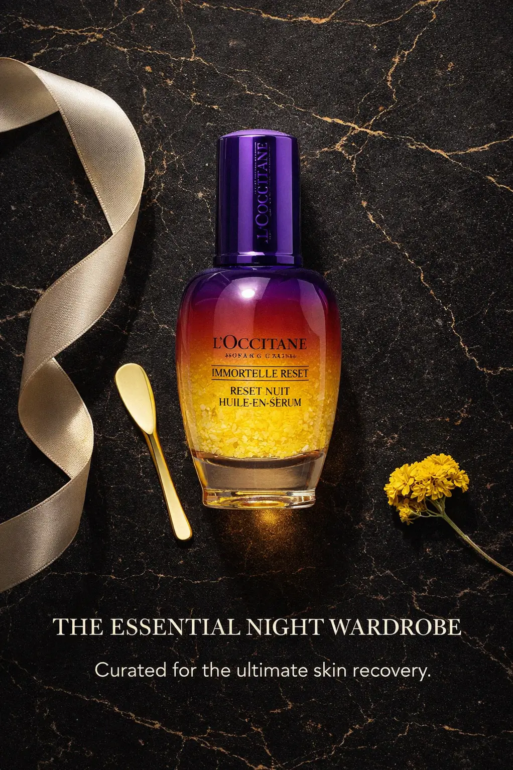 Luxury night serum texture and finish