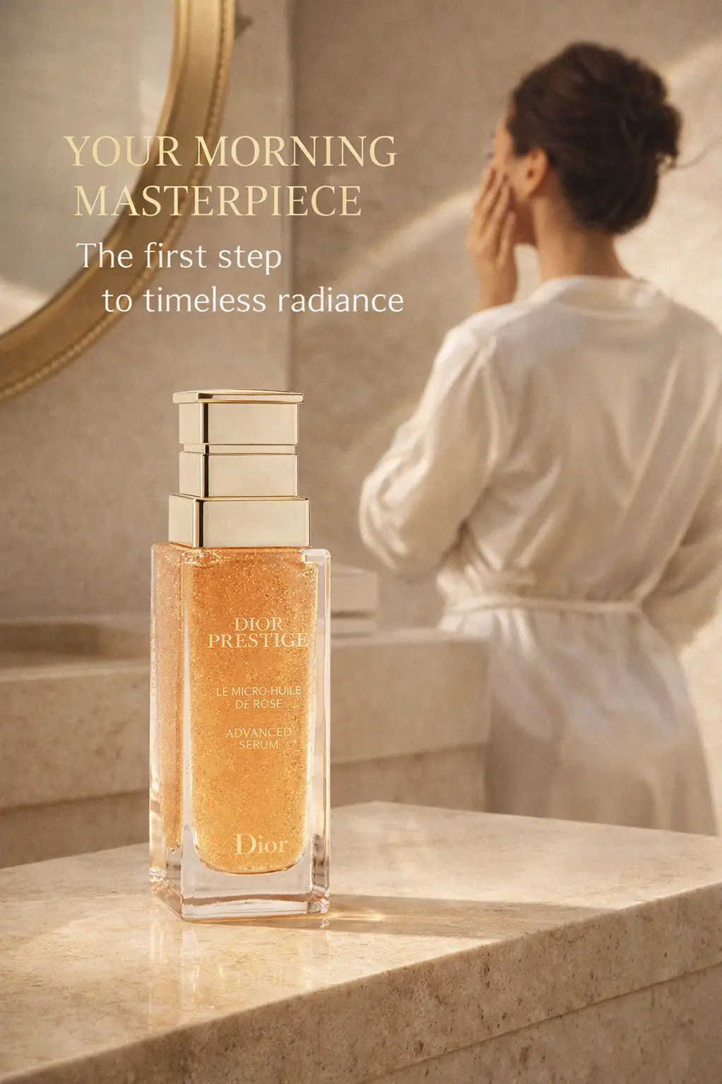 Luxury rose facial serum texture