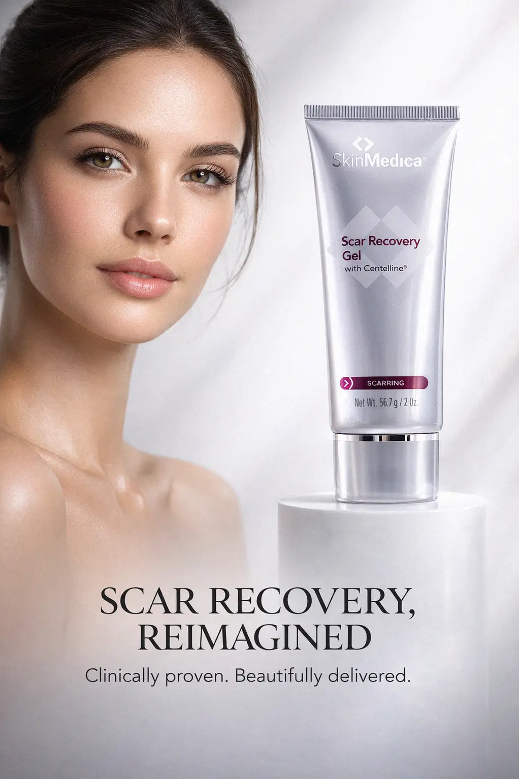 Refined skin finish after using recovery gel