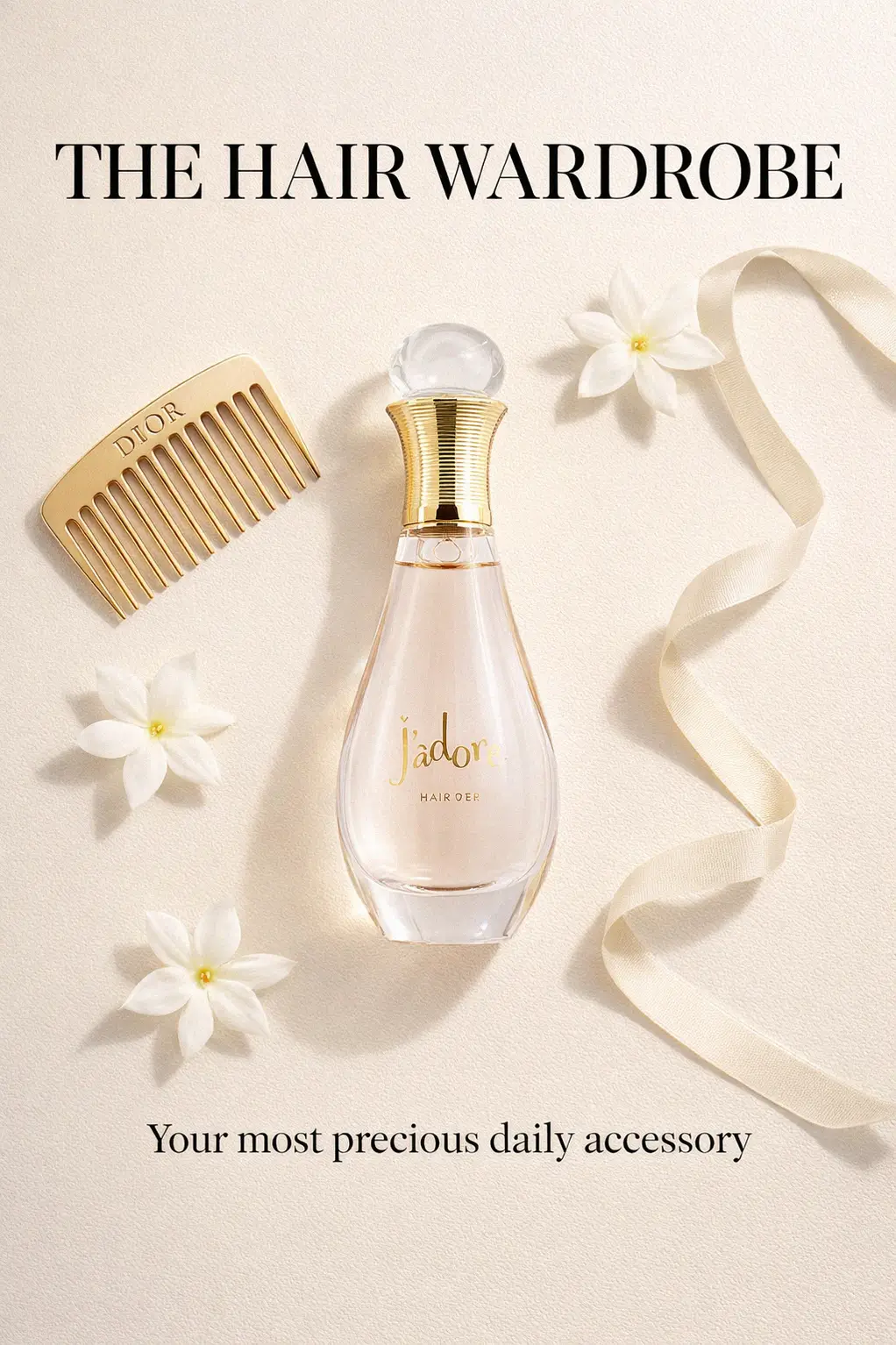 Dior floral hair mist bottle