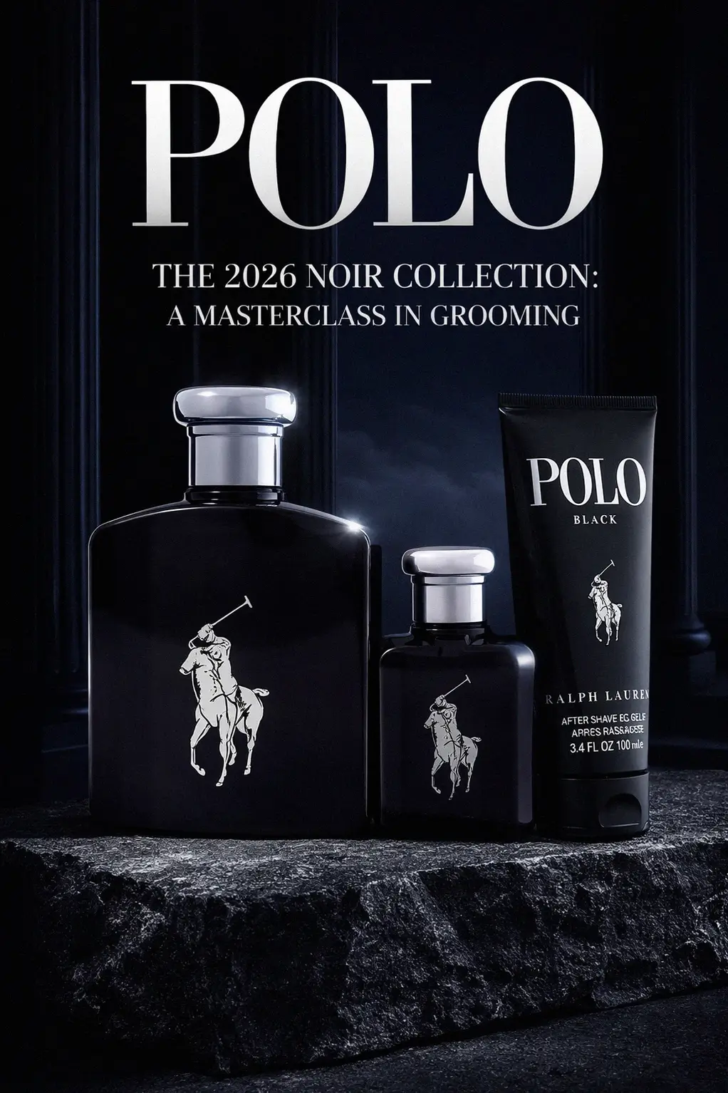 Three piece Ralph Lauren cologne collection for men
