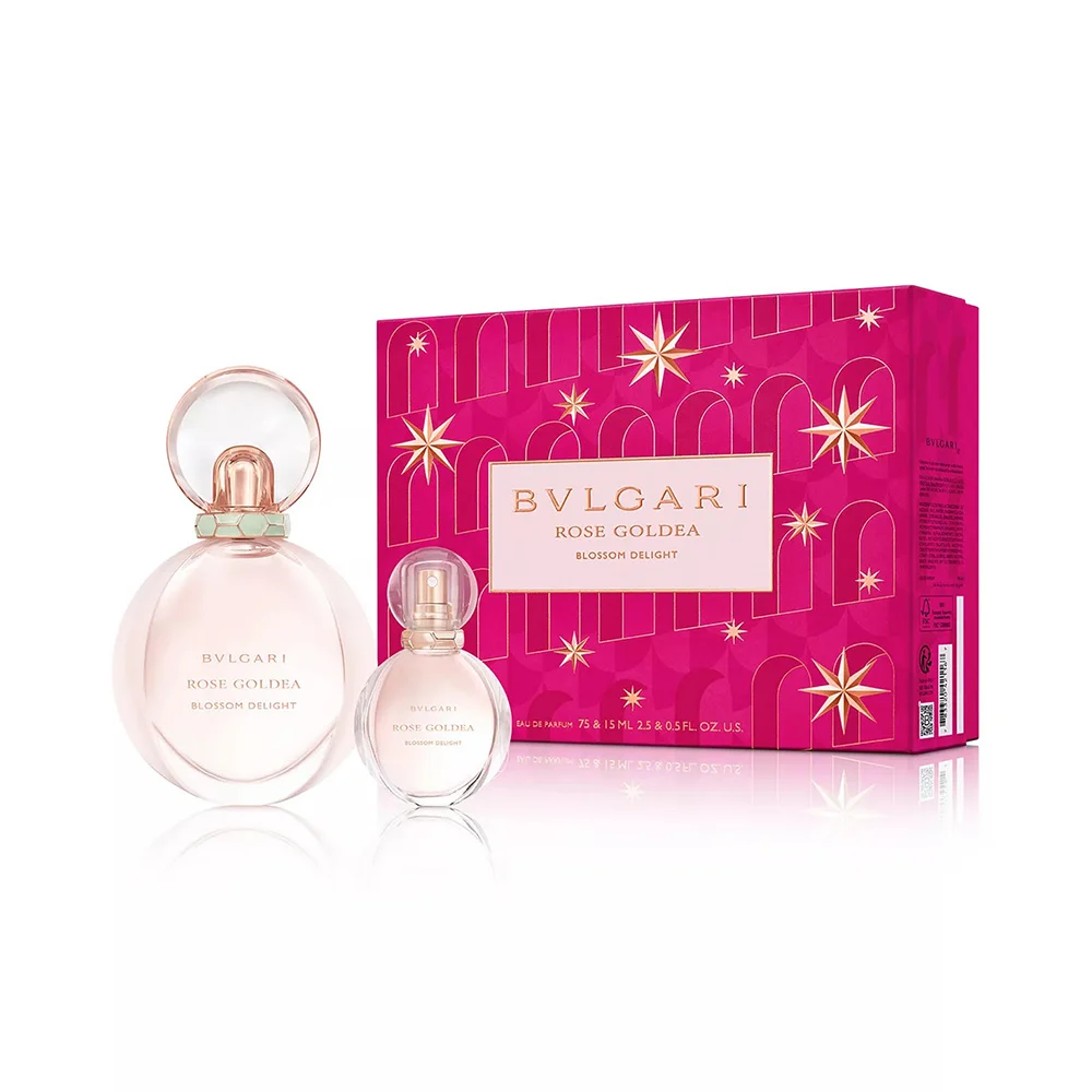 Bvlgari Rose Goldea Blossom Delight Perfume Gift Set on white background