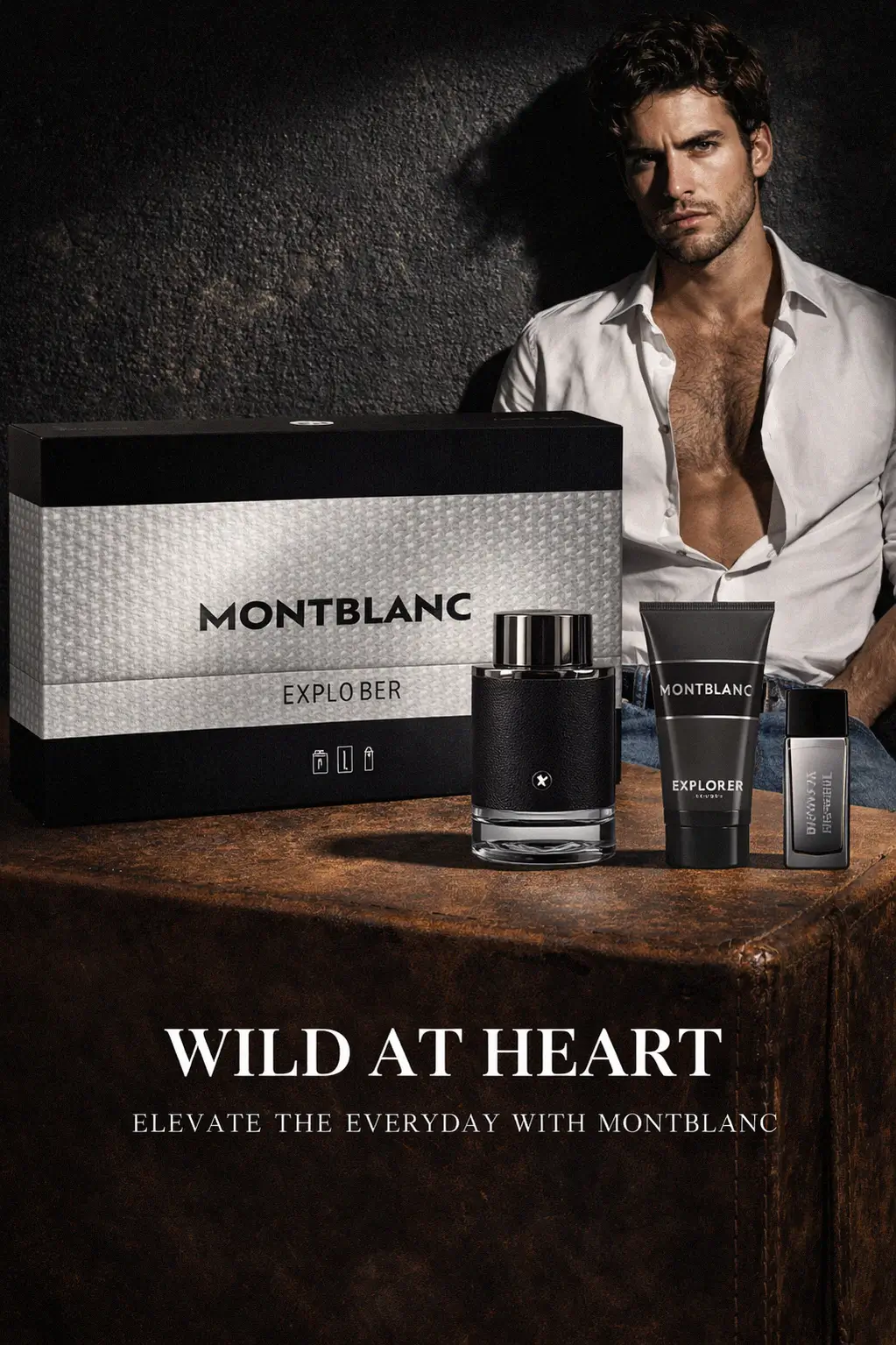 A sophisticated three-piece cologne collection for men