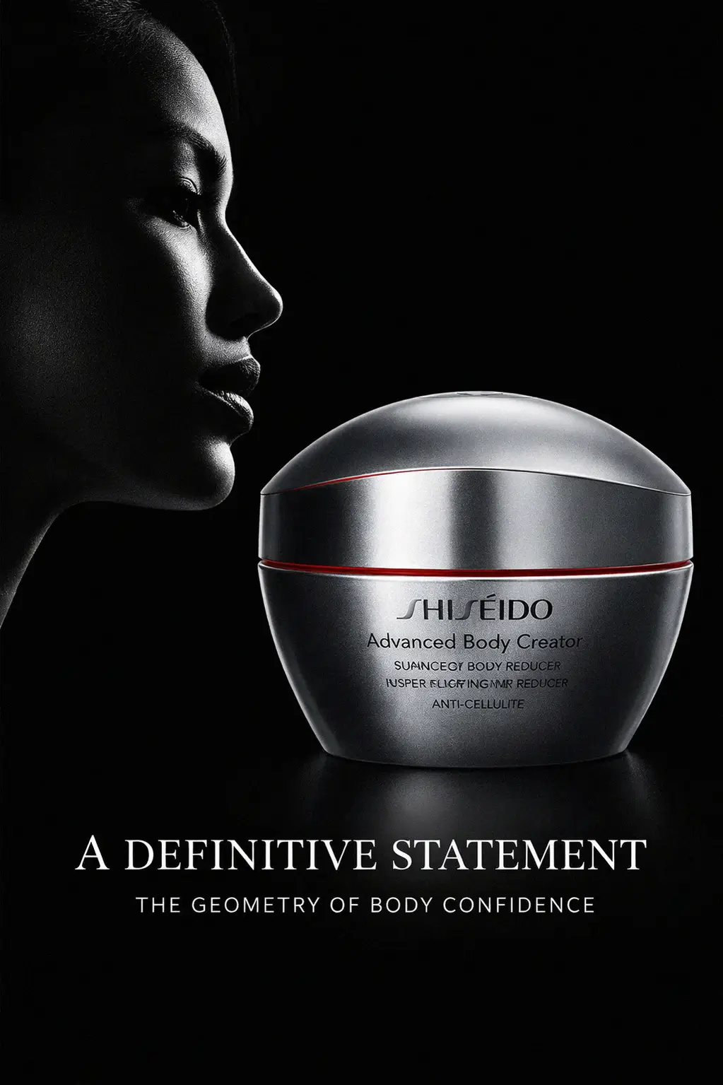 Premium firming body care on a vanity