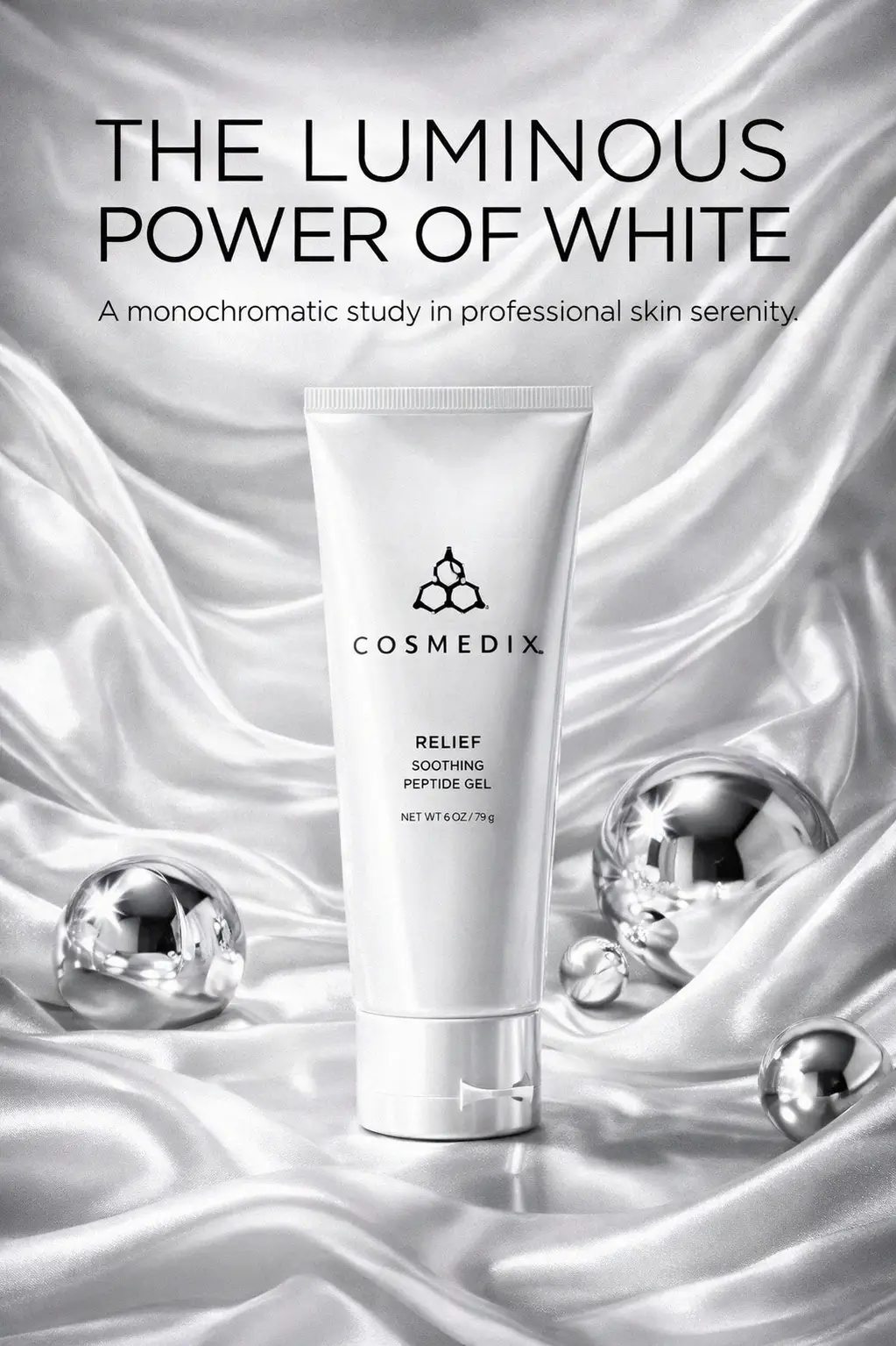 COSMEDIX Elite Relief Soothing Peptide Gel editorial beauty shot