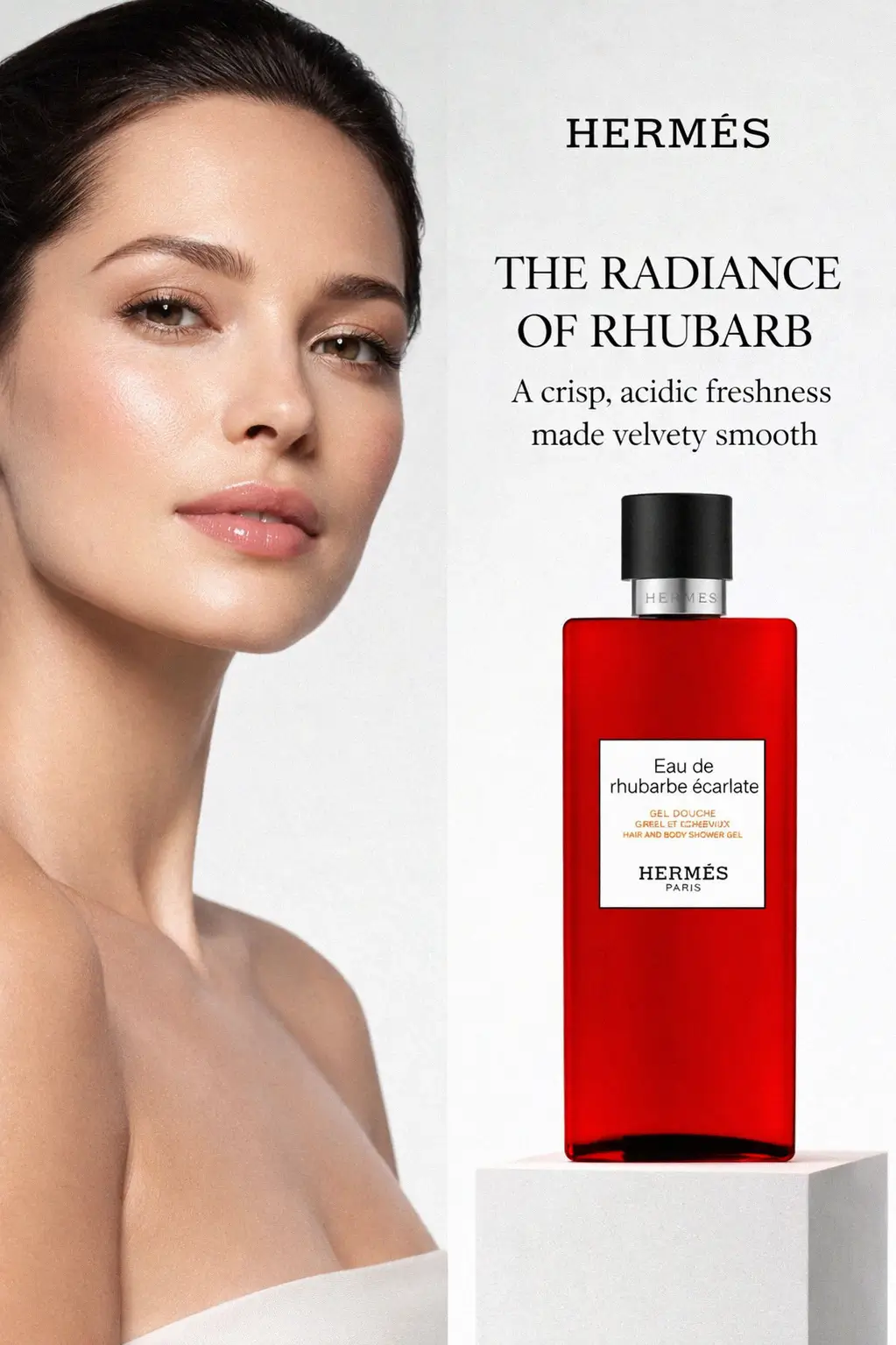 Rich lather texture of the Hermès shower gel