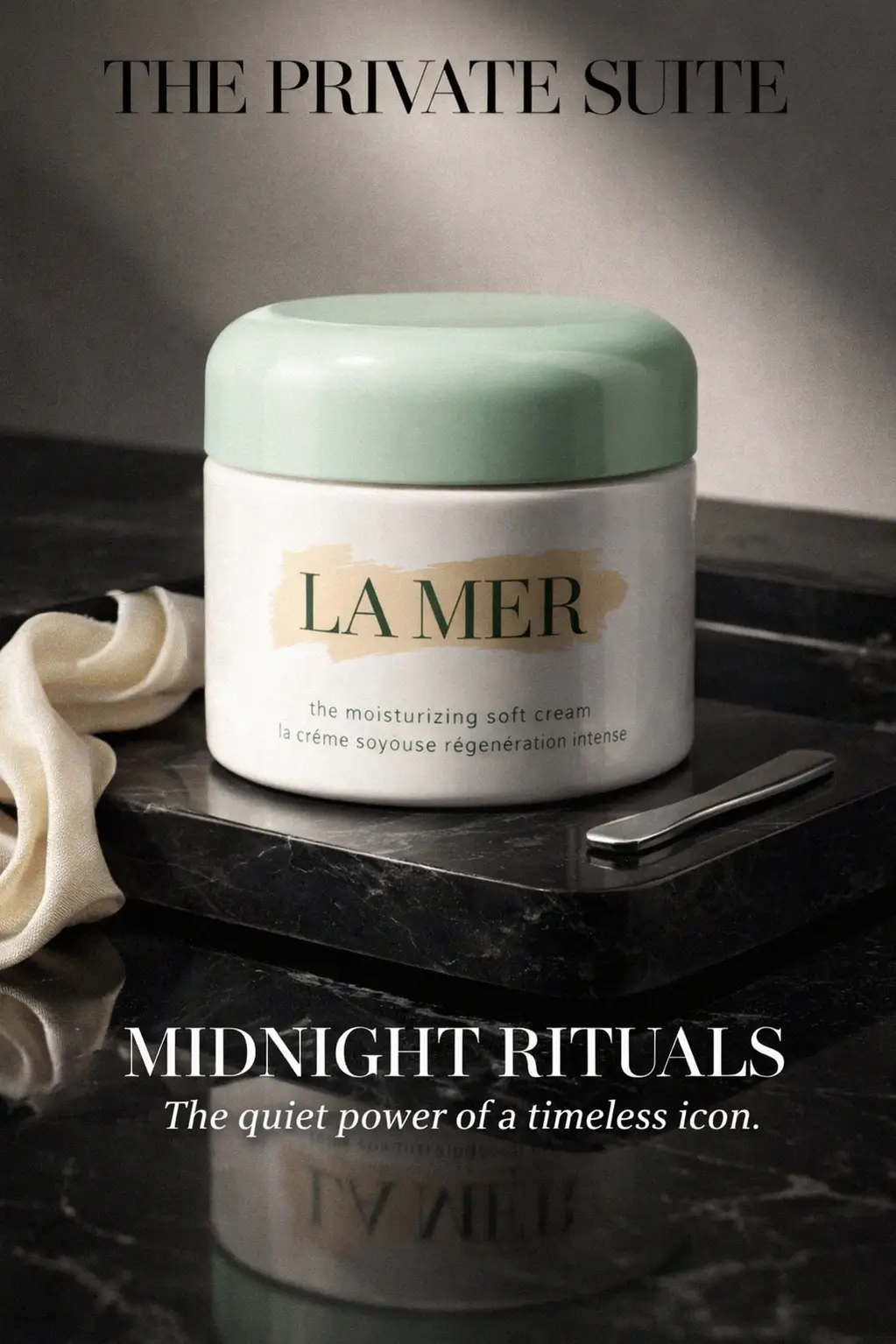 Close up of the airy texture of a luxury face cream