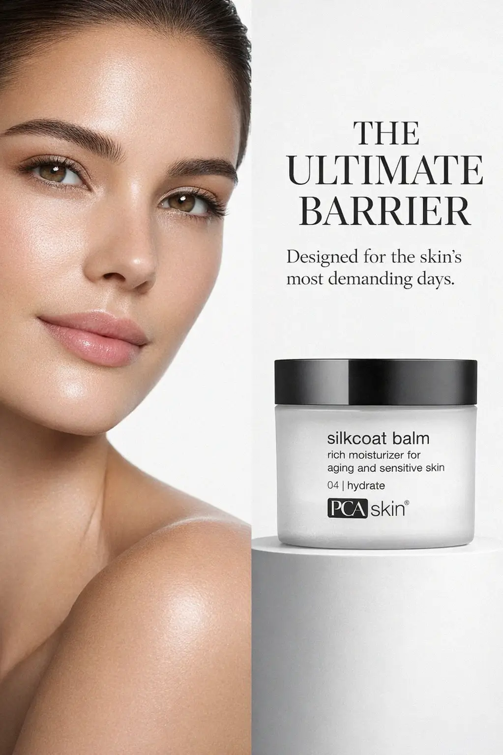 Rich texture of protective skincare balm