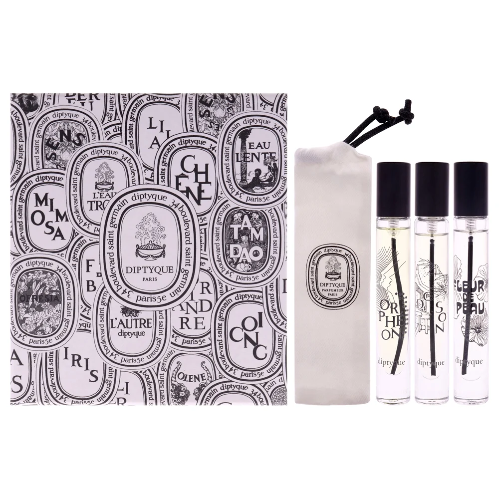 The Diptyque Discovery Mini Gift Set in its signature gift packaging
