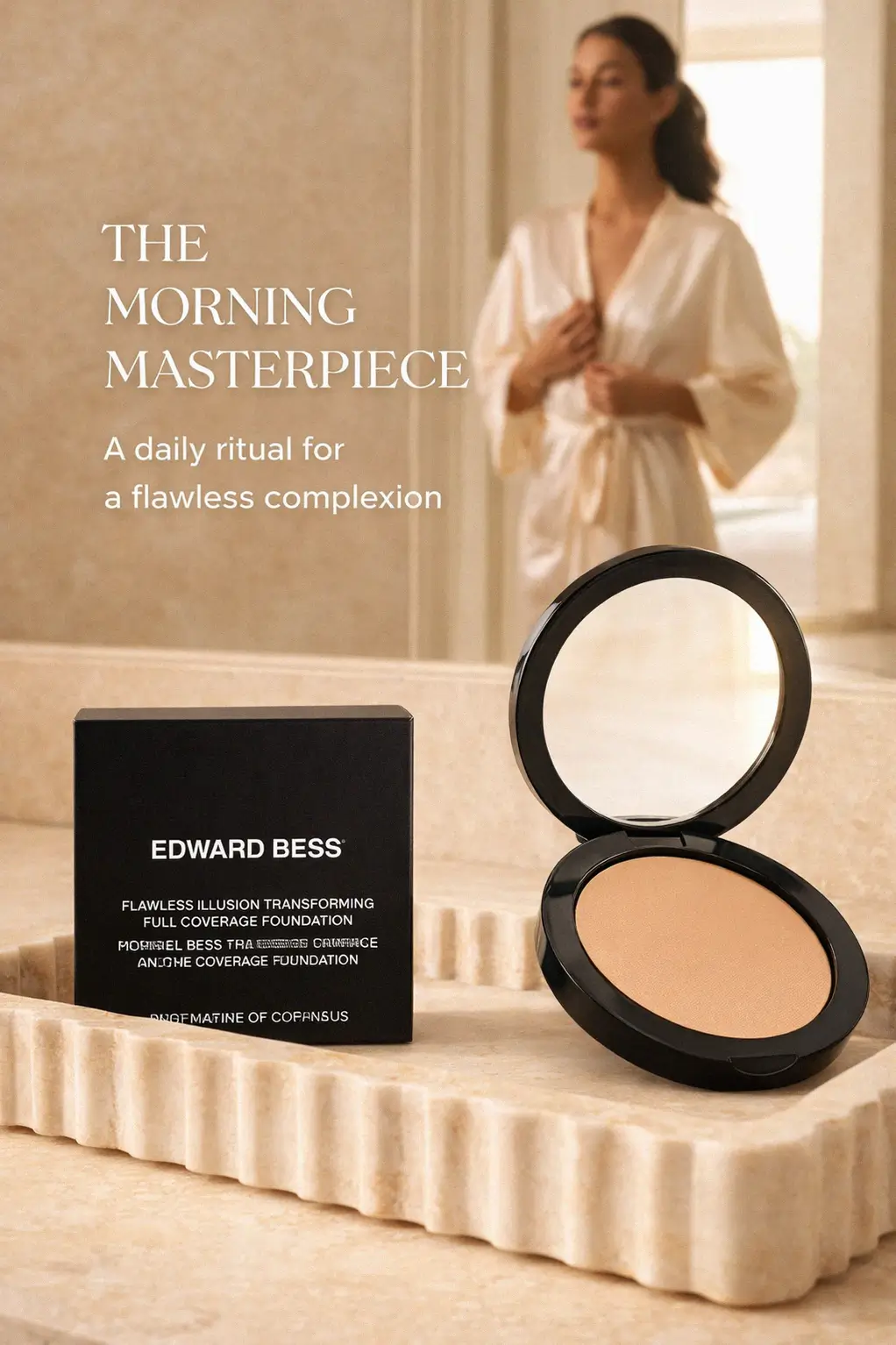 Refined makeup vanity setup