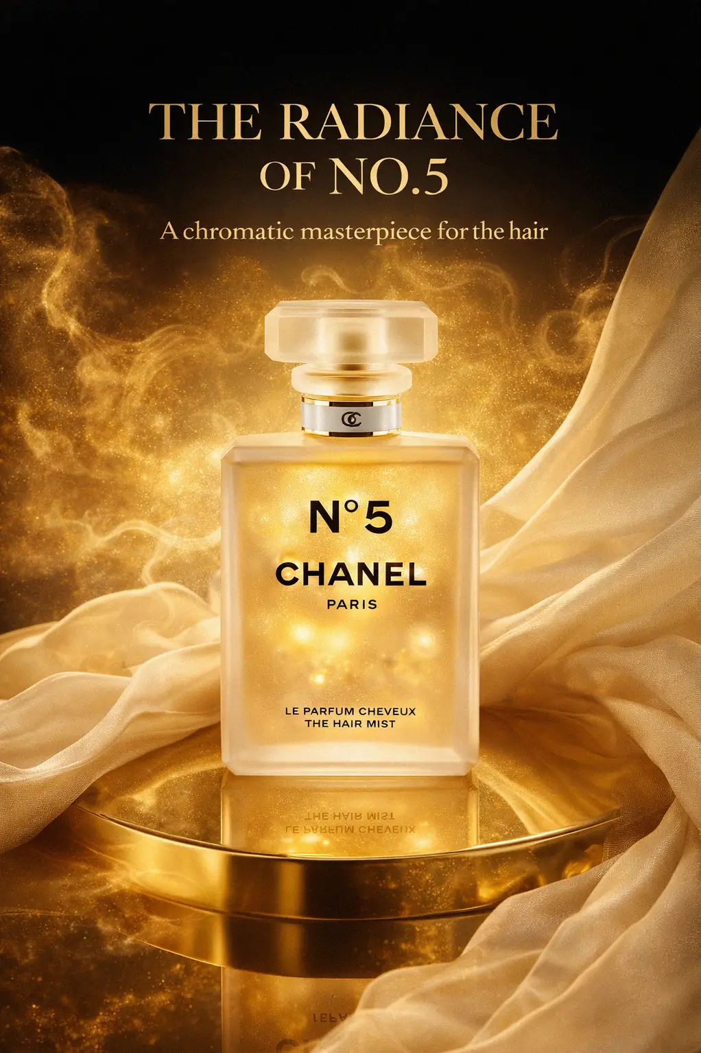 Weightless hair mist application for shine