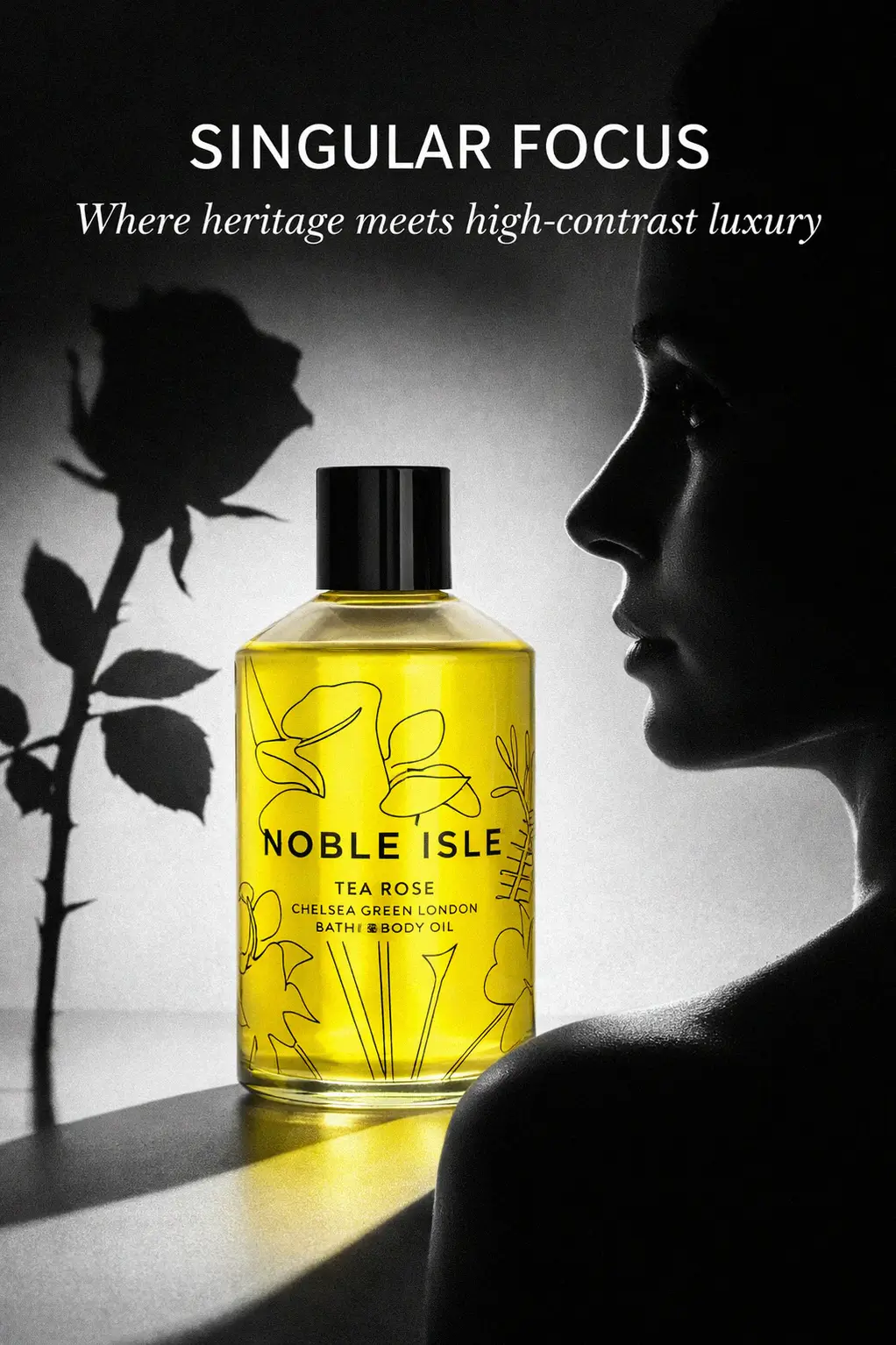 Luxury bath time glow with green floral botanical extracts