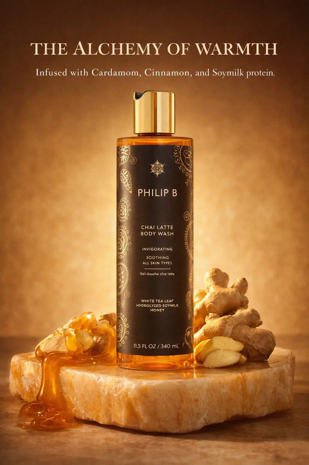 A luxury bath product displayed on a vanity