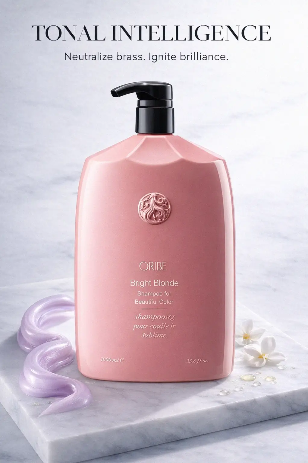 Luxe blonde hair care setup