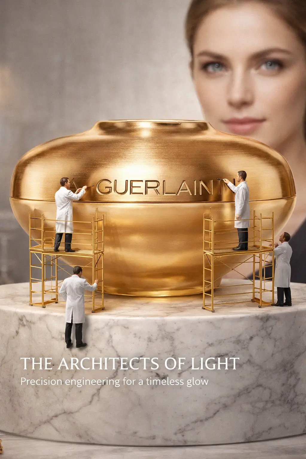 Luxury skincare gift set on vanity