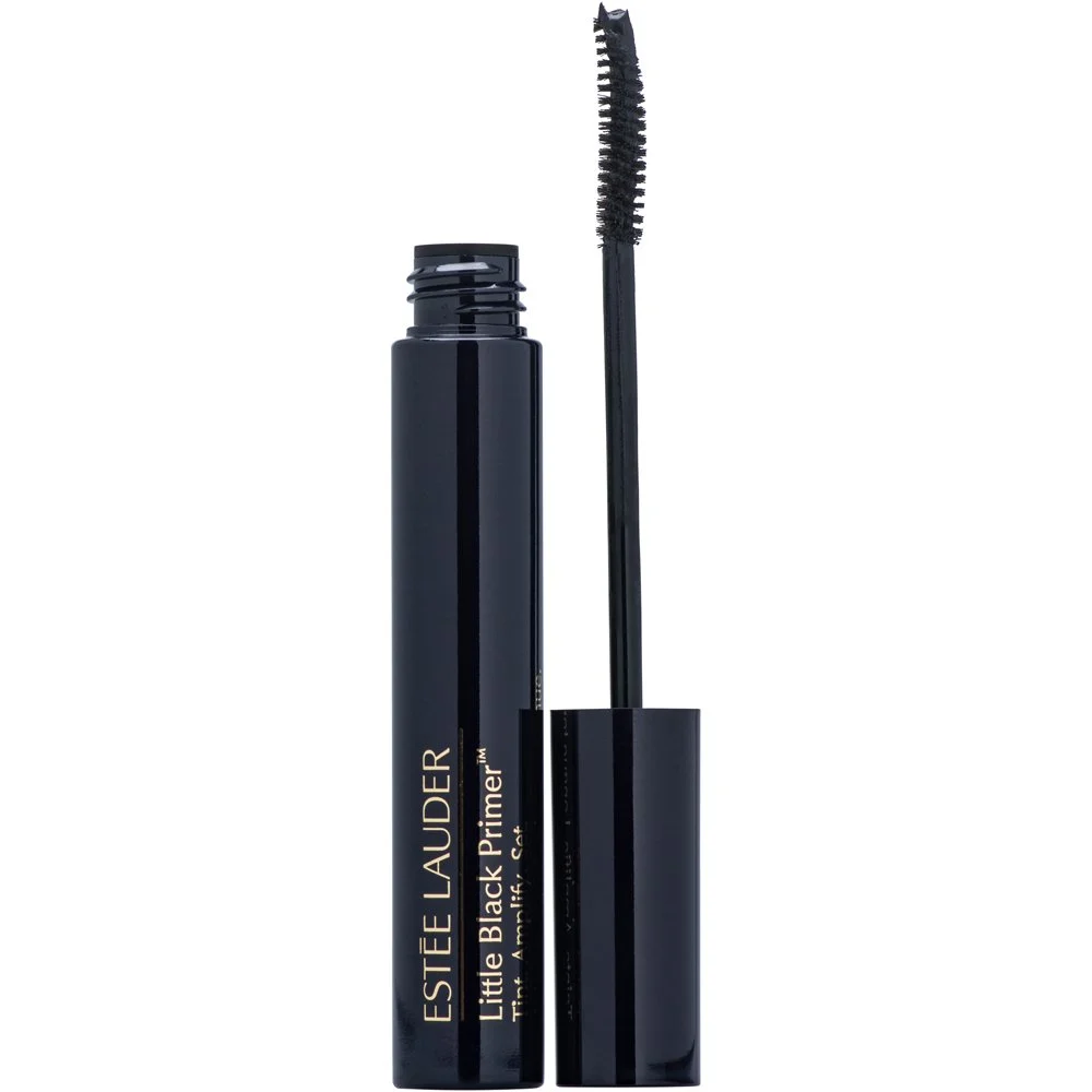 Estee Lauder Little Black Primer on a marble vanity