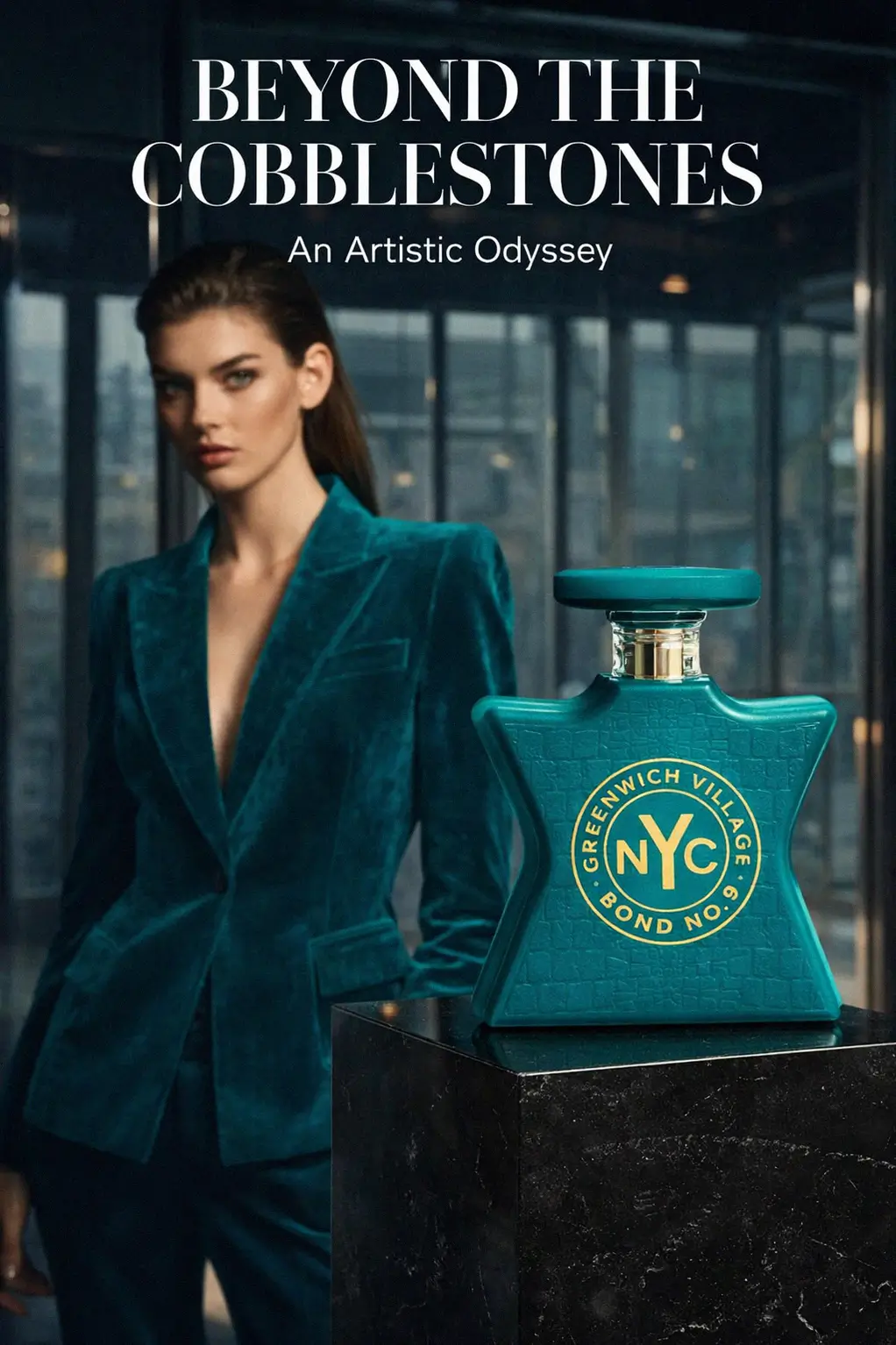 Lifestyle setting for a luxury perfume