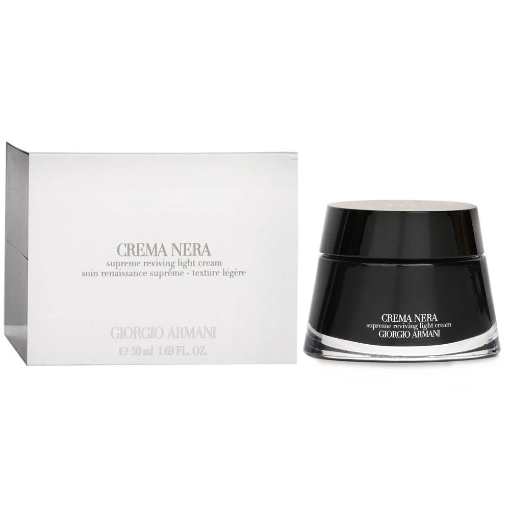 Armani Crema Nera Supreme Light Reviving Cream obsidian jar