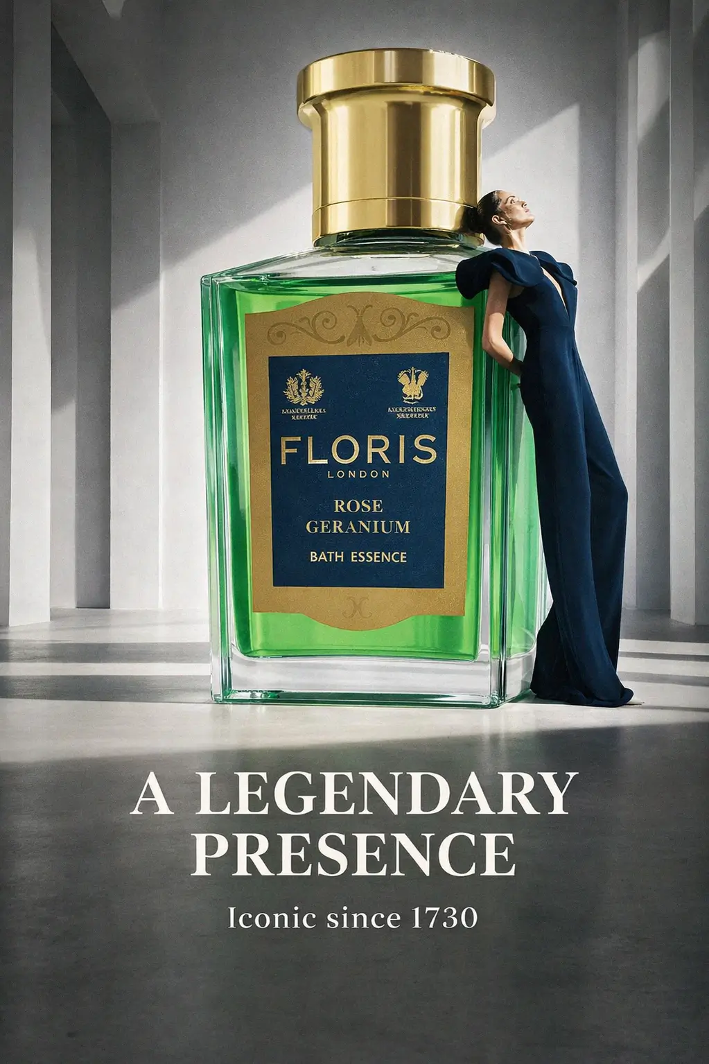 Floris London Bath Essence on shelf
